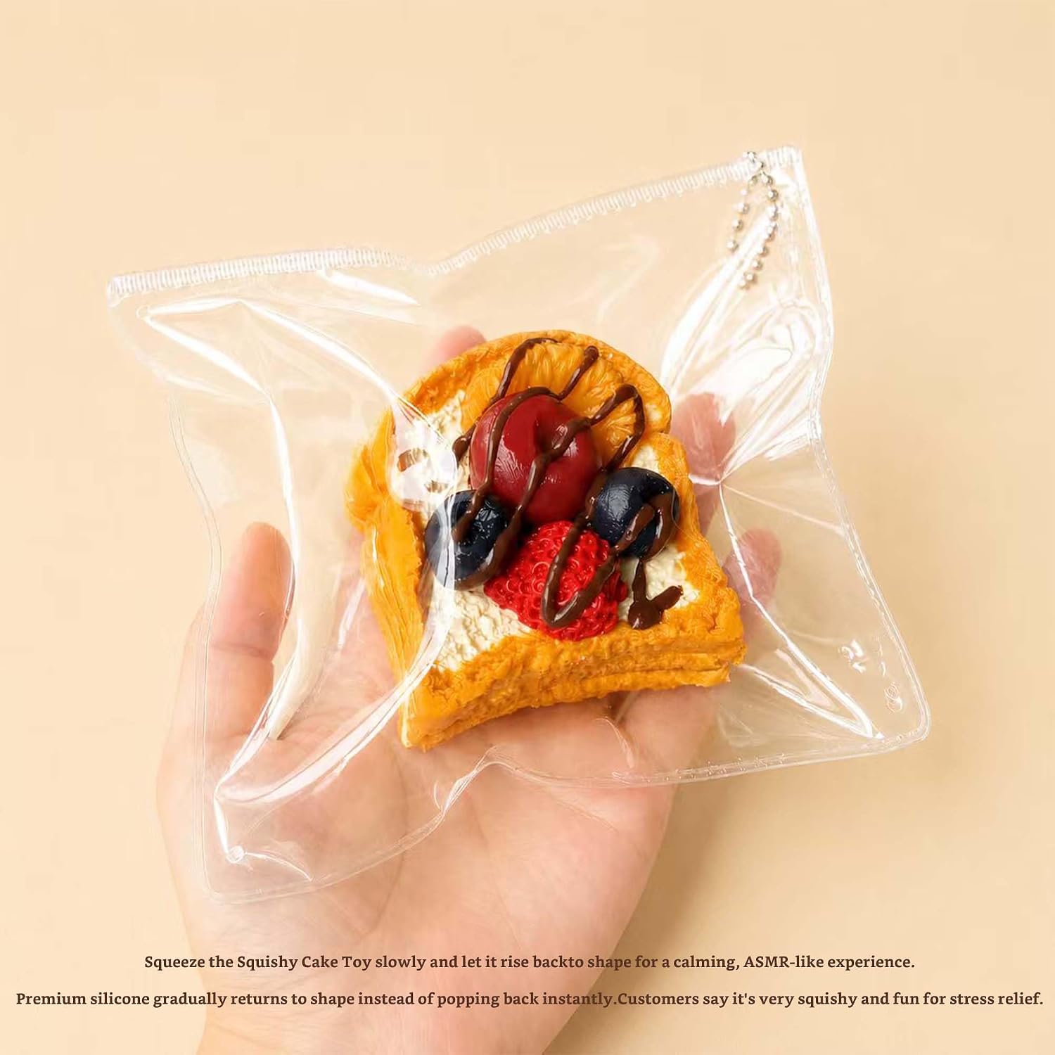 Toast Berries Cream Taba Squishy